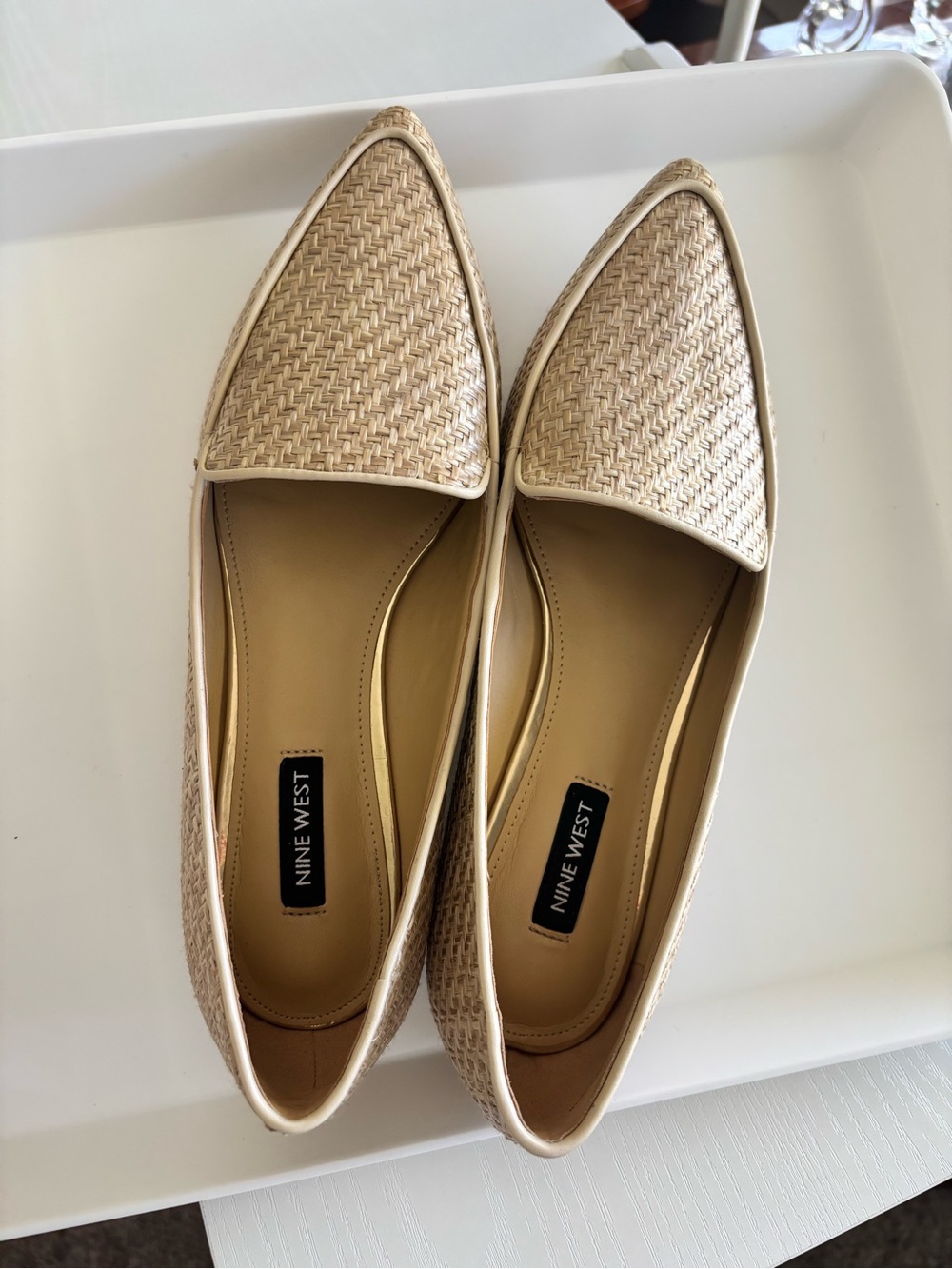 Nine West Woven Pointed Toe Loafer Flats | Size 8.5 - Picture 3 of 5